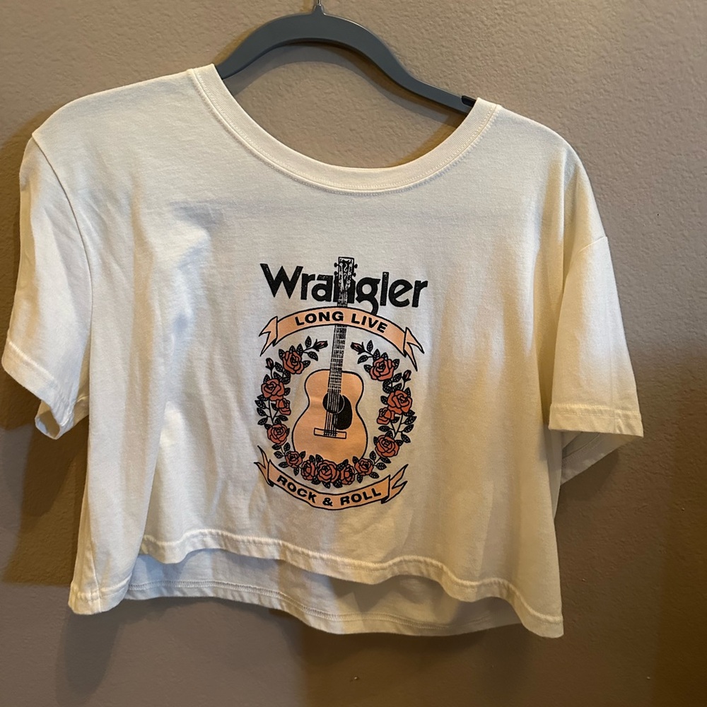 Wrangler Cream Logo Tee